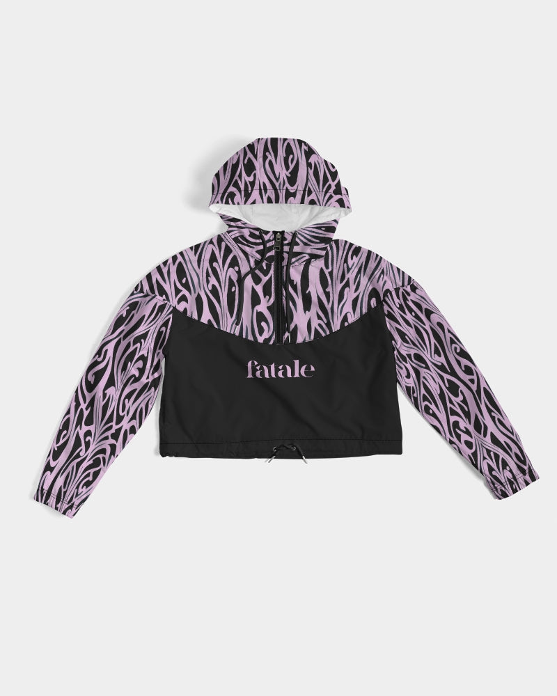 Sefon/ Cropped Windbreaker for Women