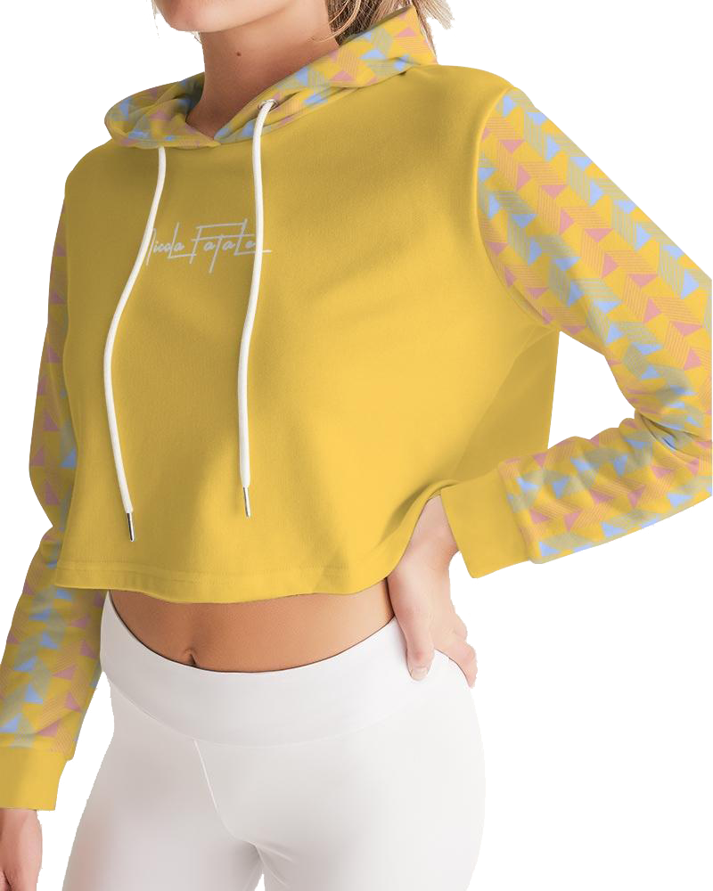 Cohésion / Jaune / Cropped Hoodie / By Nicola Fatale - Nicola Fatale