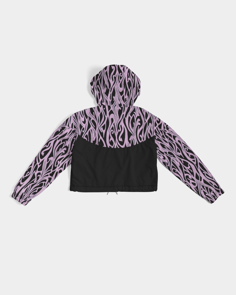 Sefon/ Cropped Windbreaker for Women