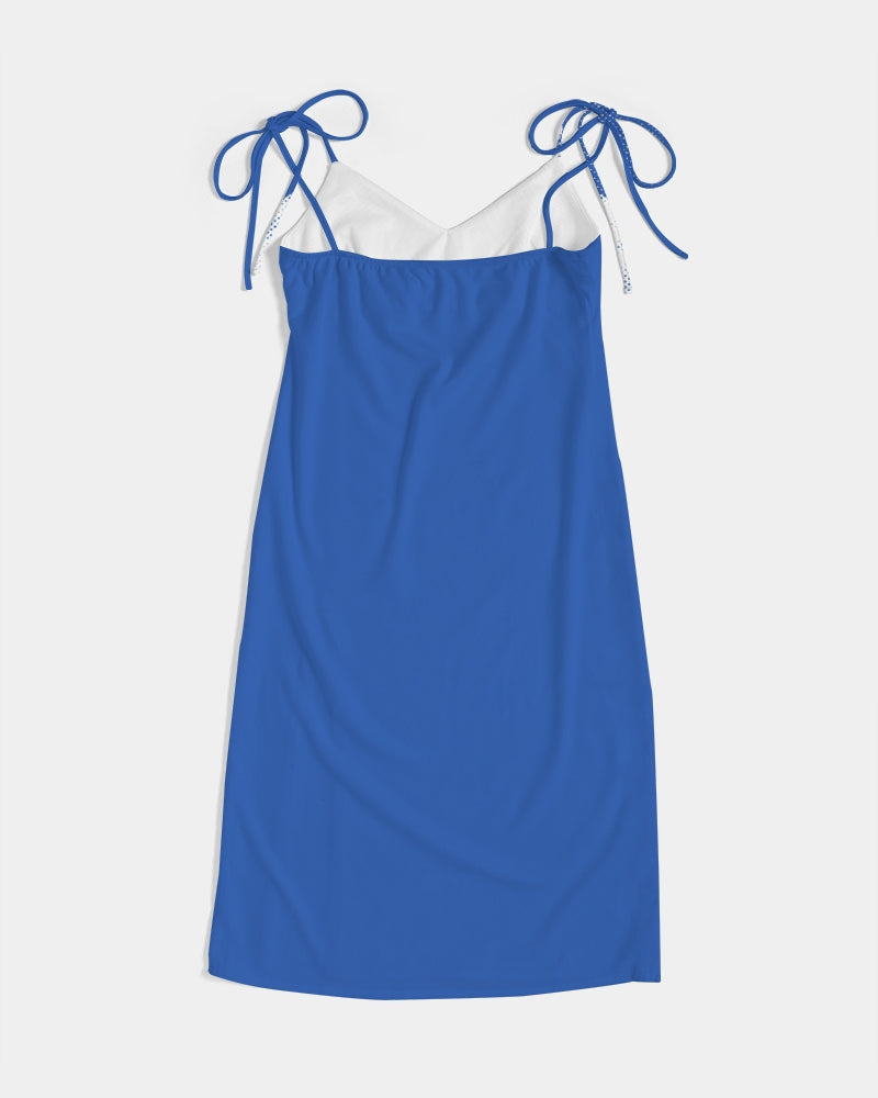 SiOfLa / Blue / Tie Strap Split Dress
