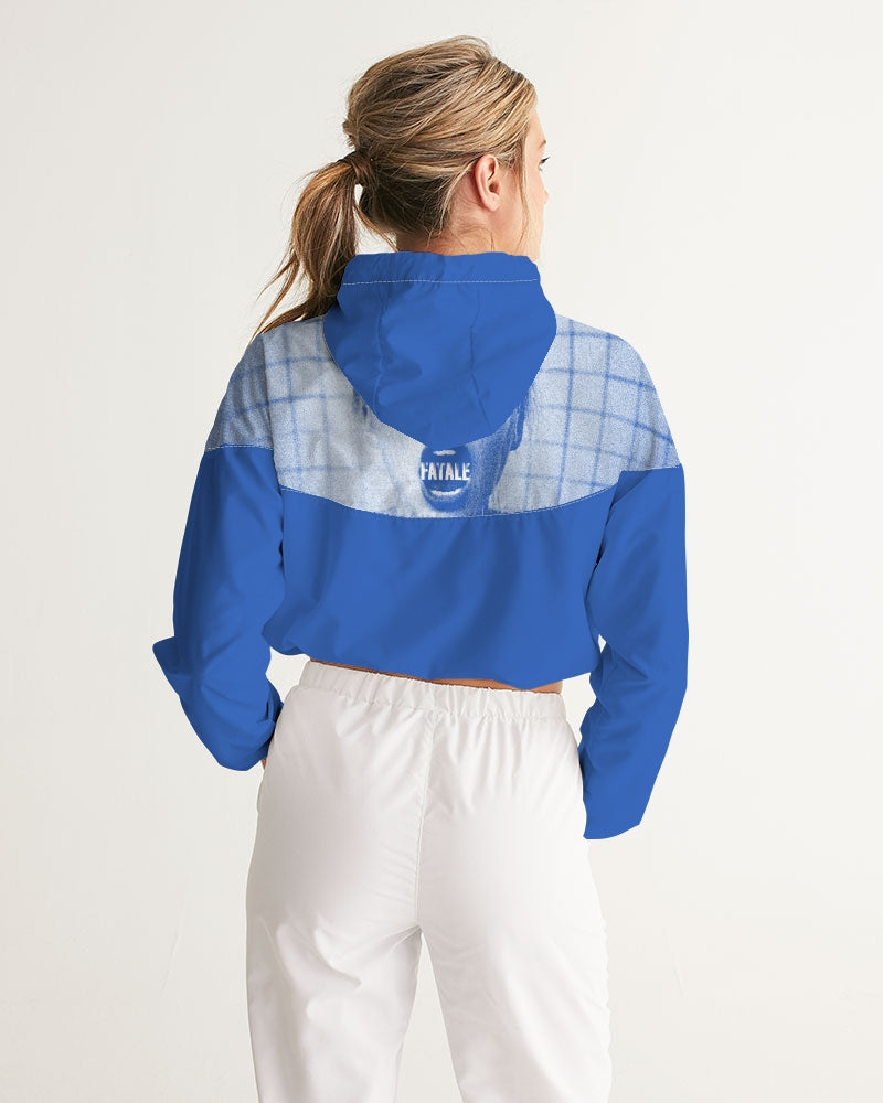 Screat / Blue / Cropped Windbreaker for Women