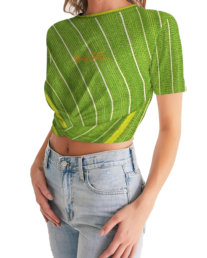 Elements / Leaf / Twist-Front Cropped Tee / By Nicola Fatale - Nicola Fatale