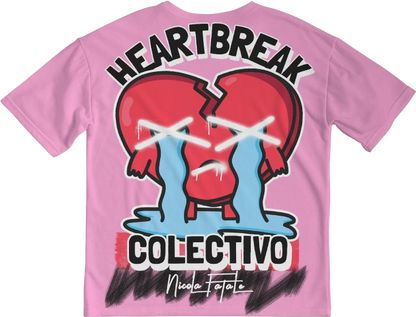 Heartbreak Colectivo / Heavyweight Tee / Pink / By Nicola Fatale - Nicola Fatale