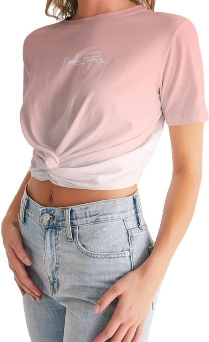 Rosa / Twist-Front Cropped Tee / By Nicola Fatale - Nicola Fatale