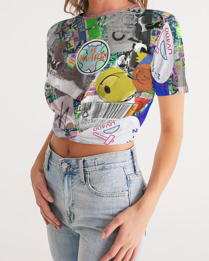 BeAware / Twist-Front Cropped Tee